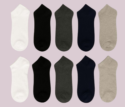 OBAMA Men Solid Ankle Length(Pack of 10)