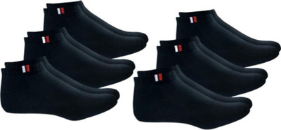 JERONOVIX Men Solid, Self Design, Color Block Low Cut, Ankle Length(Pack of 6)