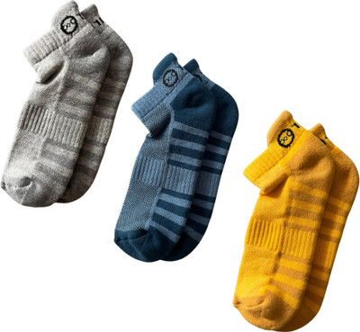 fourO Men & Women Striped Ankle Length(Pack of 3)