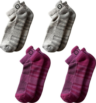 fourO Men & Women Striped Ankle Length(Pack of 4)