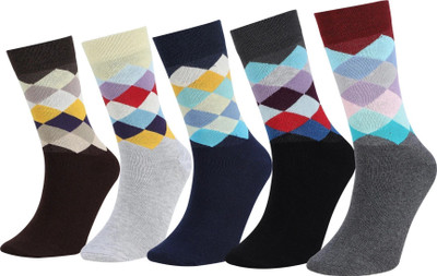 RYSN Men Printed Calf Length(Pack of 5)