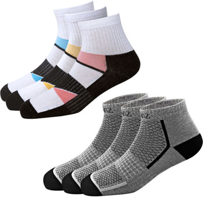HUSSKINZ Men Self Design Ankle Length(Pack of 6)