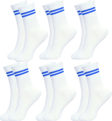 Uvlog Boys & Girls Solid Mid-Calf/Crew(Pack of 6)