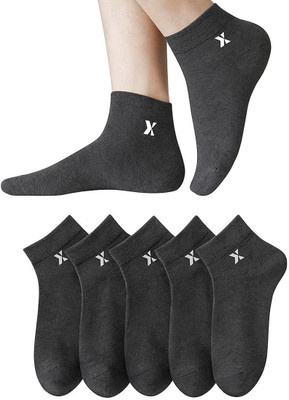 RECKZOZ Men Solid Ankle Length(Pack of 5)