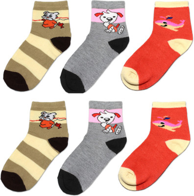 salutor Baby Boys & Baby Girls Mid-Calf/Crew(Pack of 6)