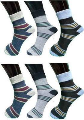 Akeet Trend Men Striped Ankle Length(Pack of 6)