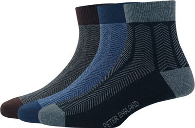 PETER ENGLAND Men Self Design Mid-Calf/Crew(Pack of 3)