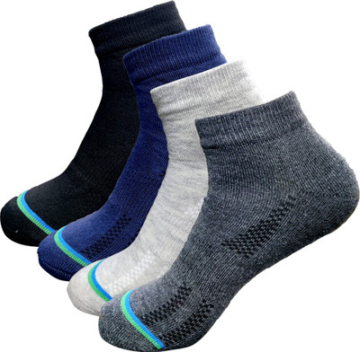 VEMOLI Men & Women Solid Ankle Length, Low Cut(Pack of 4)