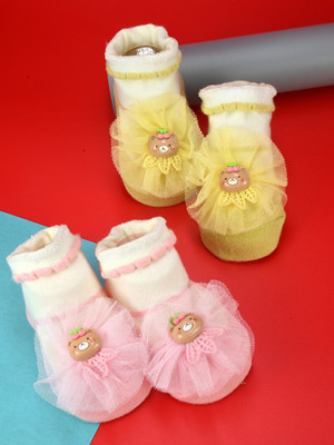 Yellow Bee Girls Ankle Length(Pack of 2)