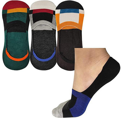 FATON Unisex Printed Low Cut(Pack of 4)