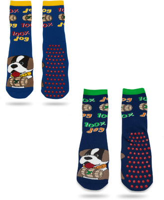 MIKONIKO Boys Printed Mid-Calf/Crew(Pack of 2)