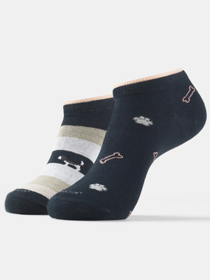 JOCKEY 7480 Compact Cotton Stretch Women Printed Low Cut(Pack of 2)