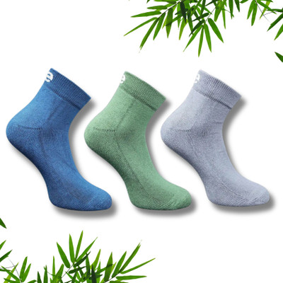 ecosync Men & Women Solid Mid-Calf/Crew(Pack of 3)