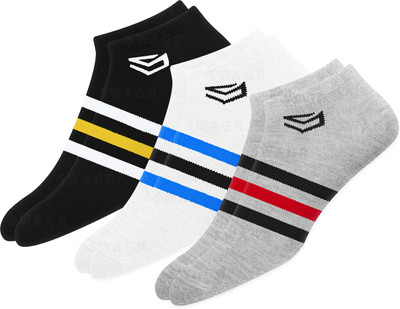 Swagr Men Striped Ankle Length(Pack of 3)