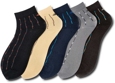Young Wings Men Self Design Calf Length(Pack of 5)