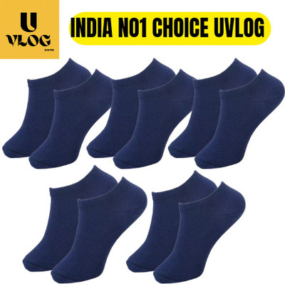 Uvlog Men Solid Low Cut, Peds/Footie/No-Show(Pack of 5)