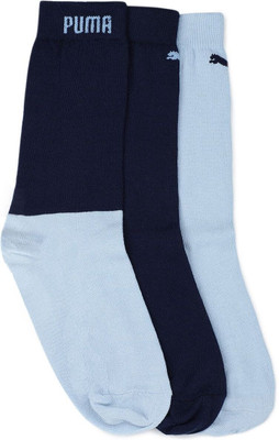 PUMA Men & Women Color Block Calf Length(Pack of 3)