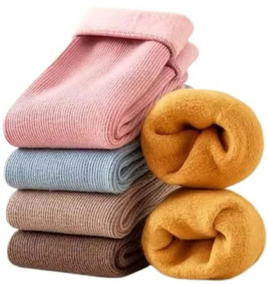 CRANYER Women Woven Calf Length(Pack of 4)