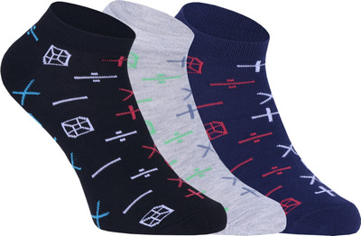 Soxbae Men Printed Ankle Length(Pack of 3)