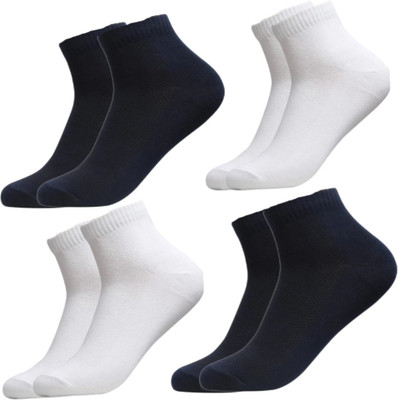 JPT Unisex Solid Ankle Length(Pack of 4)