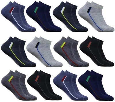 krijo Men Solid Ankle Length(Pack of 12)