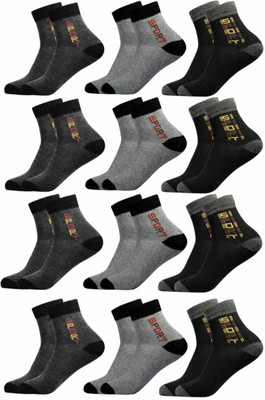 JD DASSSON Men Solid Ankle Length(Pack of 12)
