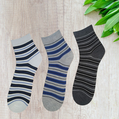 Kalra Hosiery Unisex Striped Ankle Length(Pack of 3)