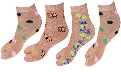 Aivira Women Printed Calf Length(Pack of 4)