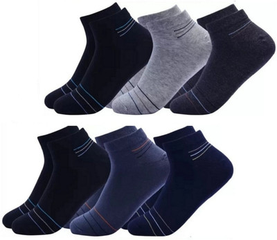 Akeeta Men & Women Striped Ankle Length(Pack of 6)