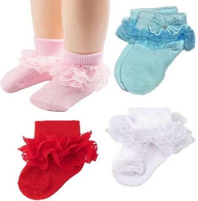 SooWoo Baby Girls Calf Length(Pack of 4)