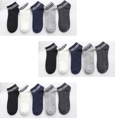 Fighter Men Solid Ankle Length(Pack of 15)