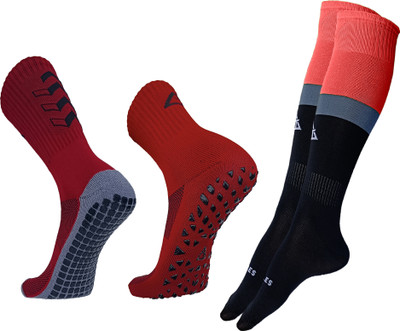 Triangles Sports Hosiery Men & Women Knee High, Calf Length(Pack of 3)