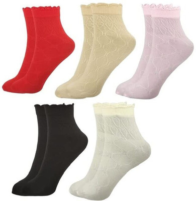 Radhakrishan Women Embriodered, Self Design Ankle Length(Pack of 5)