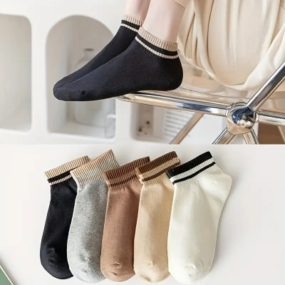 FABLISSS Unisex Solid Ankle Length(Pack of 5)