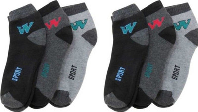 vactly Men & Women Self Design Ankle Length(Pack of 6)