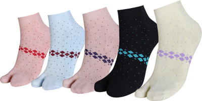 RYSN Women Self Design Ankle Length(Pack of 5)