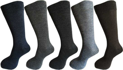 VAPINDIA Men Self Design Mid-Calf/Crew(Pack of 5)