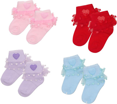 pawan_co Girls Solid Ankle Length(Pack of 4)