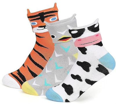 Supersox Boys & Girls Printed Ankle Length(Pack of 3)