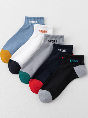 JEMOX Men & Women Self Design Ankle Length(Pack of 5)