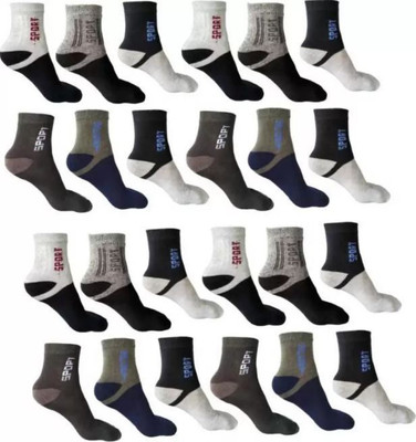 PIXFAB Men Printed Ankle Length(Pack of 12)