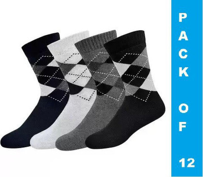 FATON Men Solid Calf Length(Pack of 12)