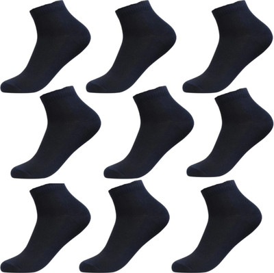 JPT Unisex Solid Ankle Length(Pack of 9)
