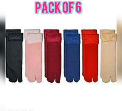 Sigma trading Women Solid Mid-Calf/Crew(Pack of 6)
