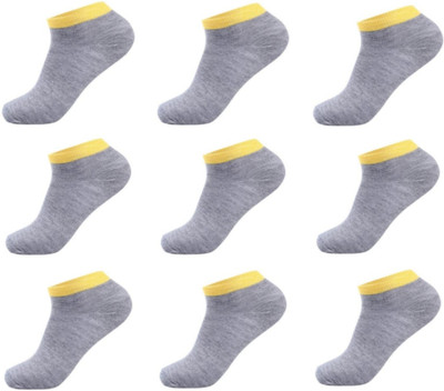 CROSSWELL Men & Women Solid Low Cut(Pack of 9)