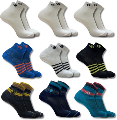 ecosync Unisex Solid Ankle Length(Pack of 9)