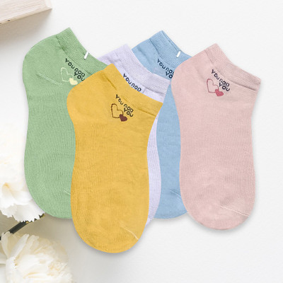 Nicsy Women Printed Low Cut, Ankle Length, Peds/Footie/No-Show(Pack of 5)