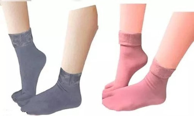 Suprix Women Solid Ankle Length, Peds/Footie/No-Show, Low Cut(Pack of 2)