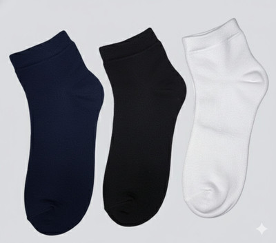kashyap creation Men Solid Mid-Calf/Crew(Pack of 3)
