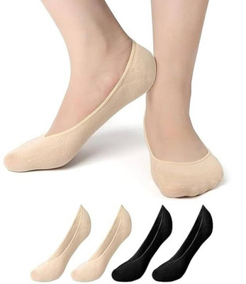 AUREVA LIFESTYLE Men & Women Solid Peds/Footie/No-Show, Low Cut(Pack of 4)